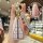 Elegant hongqi h9 key cover featuring a pink bottle design with diamond accents and a back view showcasing a patterned textur...