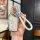 Elegant roewe rx5 plus key cover with a sleek, textured design and a stylish white braided lanyard, perfect for mg i5, zs, hs...