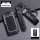 Leather and carbon fiber key cover for mazda 3, cx-30, cx-5, cx-8, and atenza keys, featuring a stylish design and secure fit...