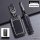 Carbon fiber and silicone mazda 3 key cover for axela, cx-30, cx-5, cx-8, and atenza, featuring style f-buttons and a sleek d...