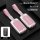 Pink and silver mazda key cover with leather texture, designed for mazda models like axela, cx-30, cx-5, cx-4, cx-8, and aten...