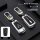 Model b chevrolet key cover in deep space black, featuring a metal buckle and leather fob protector for the cruze key.