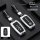 Silver deep space black changan key cover for cs75, cs55, cs35, yida, and ruicheng cc models, featuring a sleek metal buckle ...