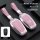 Pink and silver citroën key cover for c5 x, c4l, c3 xr, c6, and c5 aircross models, featuring a wrist strap and sleek design.