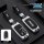 Jeep key cover for compass, renegade & grand cherokee: sleek silver and deep space black designs with metal buckle style, sho...