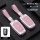 Pink wrist strap key cover for kia models, featuring silver and cherry blossom pink design, compatible with kia key fobs.