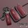 Elegant red leather key cover for chery tiggo 9, featuring a sleek design with embossed logo and durable metal accents.