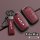 Red leather key cover for kia k3/k4/k5 & sportage sorento, featuring a sleek design with embossed logo and durable protection...