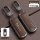 Brown leather mazda key cover with gunmetal accents, designed for mazda3, axela, cx-5, cx-4, atenza, and mx-6 models, featuri...