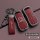 Red leather nissan key cover set for classic sylphy, nv200, livina, pulsar, and p, featuring a sleek design with full protect...