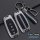 Silver chery qq ice cream key cover with sleek design and protective quality, featuring a stylish strap and durable metal cas...