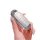 A hand holds a sleek, silver car key fob with a decorative rhinestone border, designed for hyundai models like the ix35, ix25...