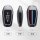 Front, side, and back views of a sleek citroën key cover, showcasing its modern design with lock, unlock, and trunk icons on ...