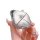 Elegant baojun kiwi ev key cover for yun duo qing kong, featuring a sleek silver design with sparkling rhinestone accents and...