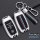 Silver kia key cover with red, blue, and white stripes for k5, kx5, seltos, k3, kx3, k4, and sportage, featuring full protect...