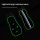 Xpeng p7 key cover featuring light-storing luminescence with fluorescent buttons and ribbons, clearly visible in the dark.