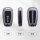 Toyota key cover for camry, corolla, rav4 – slim leather sleek design with three views: front, side, and back.