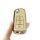 A hand holds a sleek, gold-colored key cover designed for proton x70 and x50 models, featuring a tiger head leather design an...
