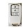 White honda key cover for xrv, cr-v, civic, accord & hr-v, featuring lock, unlock, and hold buttons with a sleek metallic des...
