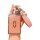 Elegant aito m7/m9 key cover featuring a pink leather strap and rfid-blocking design, perfect for stylish car key protection.