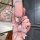 Elegant pink kia key cover with a glittery finish and a decorative bow, designed for models like k3, sportage ace, and k5 kou...