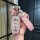 Elegant pink leather key cover for geely emgrand gs, boyue x3, and vision, featuring a stylish fashion strap and secure desig...