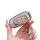 A hand holds a sleek, pink leather key cover designed for geely emgrand gs, boyue x3, and vision models, featuring a shiny me...