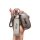 A hand holds a sleek jeep compass key cover, featuring genuine leather with a slim fit design and a matching keychain. the me...
