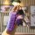 A hand holds a purple wey car key cover for vv7, vv5, and tank 300, featuring a plush bear charm and a stylish leather strap ...