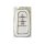 White toyota key cover for camry, corolla, rav4 & chr, featuring lock, unlock, and trunk release buttons with a sleek design.