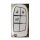 Premium fiat viaggio key cover for women, featuring a sleek white design with four buttons: lock, unlock, car icon, and x2 fu...