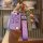 A hand holds a purple buick excelle key cover (2008–2015 models) with a quilted leather strap and a diamond-encrusted keychai...