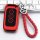 Red wuling xingchen key cover 2021 with pu leather keychain, featuring a sleek design and protective remote case.