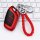 Rongwei i5 key cover 2020–2021 featuring a sleek red and black design with a braided leather keychain, displayed on a keyboar...