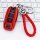 Red d60 key cover for dongfeng venucia t60ev, t70, t90, and m50v, featuring a braided red leather keychain and sleek design.