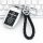 Stylish kia key cover for k3, k5, sportage, seltos, and forte, featuring a sleek metallic design and braided leather keychain...