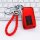 A vibrant red lexus key cover for models like nx200, is300, rc, es250, gs, rx300, and lx570, featuring a braided leather loop...