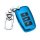 Blue changan cs75 plus key cover with sleek design, featuring a premium leather smart key protector and a matching silver key...