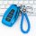 Blue geely key cover for emgrand gs, vision x6, bin yue & more, featuring a braided rope and sleek design, displayed on a key...