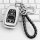 Elegant subaru forester 2021 key cover with braided leather keychain, designed for outback xv legacy models, displayed on a s...