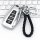 Glory auto key cover for geely emgrand gs, vision x6 & more – sleek chrome design with braided leather keychain, protects you...