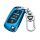 Blue ds master car key cover featuring a sleek design with three buttons and a keychain, compatible with peugeot, vw, and wul...