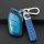 Blue and black leather key cover for roewe rx5, featuring a braided strap and sleek design, compatible with rx5 plus, i5, and...