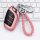 Rose gold mg6 pro key cover for 2021 mg6 third-gen, featuring a sleek design with a braided pink leather keychain and a metal...