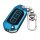 Blue jiangling ford landwind key cover for landwind plus/s, featuring a sleek design with three buttons and a metallic keycha...
