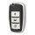 Jiangling yizhi ev3 key cover featuring a sleek black leather design with silver buttons for lock, unlock, and trunk function...