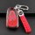 Red chevrolet key cover with leather strap, designed for voyah, malibu xl, trax, and trailblazer models, featuring a sleek, t...
