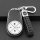 Premium leather nio es6 key cover for 2021 ec6 & es8, featuring a sleek design with a braided strap and functional buttons.