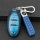 Blue benteng t77 key cover featuring a premium silicone shell with a braided leather strap and functional buttons for car key...