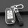 Elegant peugeot key cover for 301, 4008, 2008 & more, featuring a sleek black leather design with a braided strap and secure ...